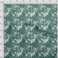 thumbnail image 3 of oneOone Tissu Velours Vert Sarcelle Poussiéreux Feuilles Matériel de Robe Tissu Imprimé Tissu au Mètre 58 Pouces de Large, 3 of 5