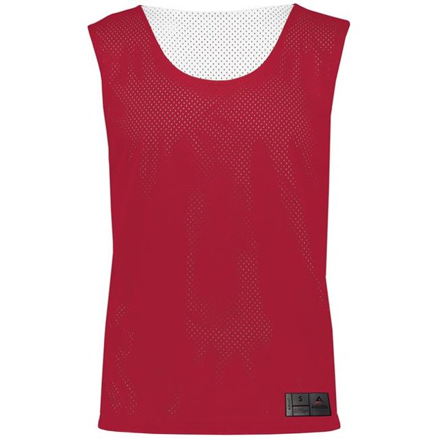 ASI 9717.408.M Pinnie Réversible en Maille pour Adulte, Écarlate et Blanc - Moyen