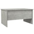 thumbnail image 3 of vidaXL Coffee Table Concrete Grey 80x50x42.5 cm Engineered Wood, 3 of 5