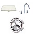 thumbnail image 1 of American Imaginations 20.75-in. W Rectangle Bathroom Undermount Sink Set In Biscuit - Chrome Hardware AI-26716, 1 of 8