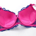 thumbnail image 3 of adviicd Workout Tops Womens' Sports Bra Longline Wirefree Padded with Medium Support(Red,95B), 3 of 4