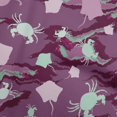 thumbnail image 1 of oneOone Tissu en Coton Flex Violet pour Robe de Mer Tissu Imprimé au Mètre 40 Pouces de Large, 1 of 4