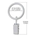 thumbnail image 2 of Harpily Fixing Clip Metal Curtain Hook 25Mm Inner Diameter Curtain Ring Clip Roman Ring 20Pc One Size Beige, 2 of 2