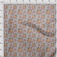 thumbnail image 4 of oneOone Rayon Gray Fabric Florals Sewing Material Print Fabric By The Yard 56 Inch Wide, 4 of 4
