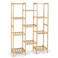 thumbnail image 2 of Patiojoy 11 Tiers Bamboo Plant Stand for Indoor Plants Multiple Utility Shelf Free Standing Storage Rack Pot Holder, 2 of 7
