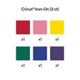 thumbnail image 2 of Cricut® Iron-On, Rainbow Sampler (6 ct), 2 of 4