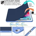 thumbnail image 2 of iPad PRO 12.9 Inch 3rd [ Pro 12.9 3 Generation 2018 ] A1876 A2014 MTHN2LL/A MTHU2LL/A MTEL2LL/A MTEM2LL/A Trifold PC Lightweight Smart PU Leather Protective Hard Back Cover - Navy Blue, 2 of 8