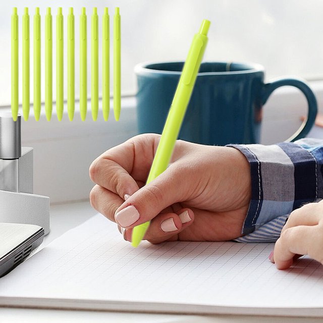 YIMWNYI 10 Pack Large Capacity Gel Pens, Fast Drying Colored Gel Pens, 0.5mm Smooth Writing Pens, Comfortable Grip Signature Pens, Portable Click Gel Pens, Plastic Body Office Pens