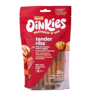 Oinkies Meathouse N'Veg Tender Ribs Dog Treat Chew 20pk