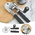 thumbnail image 2 of Stainless Steel Manual Can Opener Heavy Duty Multifunctional 360 Hand Crank with Comfortable Grip Kitchen Gadgets for Effortless Opening, 2 of 5