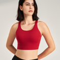 thumbnail image 4 of Yuyuzo Sports Bras for Women Wireless Round Neck High Support Seamless Full Coverage Workout Crop Tank Tops, 4 of 6