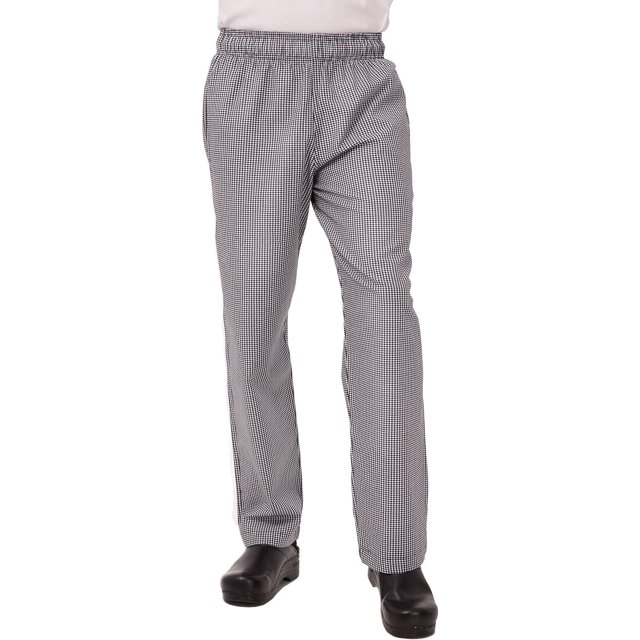 Chef Works Chef Pants, Checkered Baggy Pants for Men with Elastic Waistband and Pockets, XL
