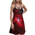 thumbnail image 1 of Ovzne Robes Grande Taille pour Femmes aux Courbes Robe Femme Femmes Robes d'Été Plage Dentelle Panneau Imprimé Sans Manches Décontractée Ample Robe Débardeur Robe d'Été Imprimée Liquidation, 1 of 5