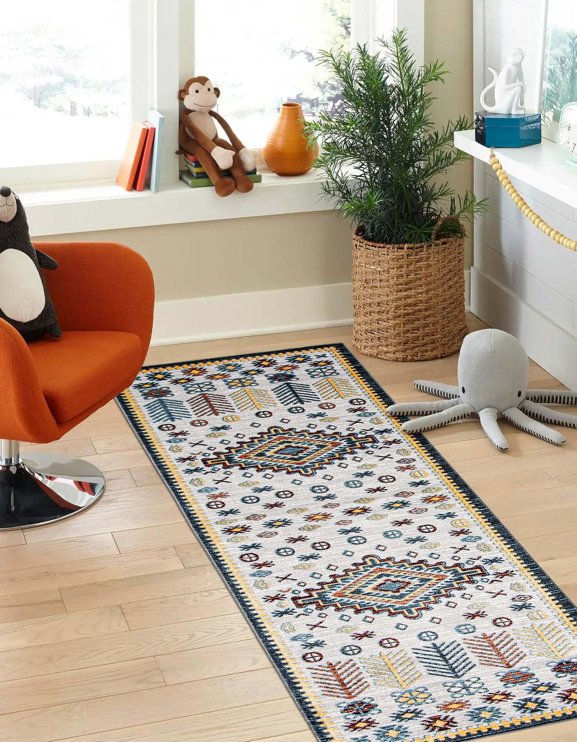 Tapis Lavable ECARPET Sud-Ouest pour Chambre, Salon, Chambre d'Enfant, Couloir