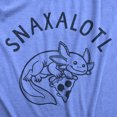thumbnail image 2 of Mens Snaxalotl T Shirt Funny Cute Snacking Axolotl Tee for Guys (Light Heather Blue) - 4XL, 2 of 3
