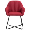 thumbnail image 2 of vidaXL Chaises de Salle à Manger 2 Pcs Tissu Rouge Vin, 2 of 5