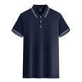 thumbnail image 1 of MAWCLOS Polo T-Shirt Garçon Coupe Ajustée Hauts Homme Manches Courtes Décontracté Bureau Haut Caché Vert P, 1 of 2