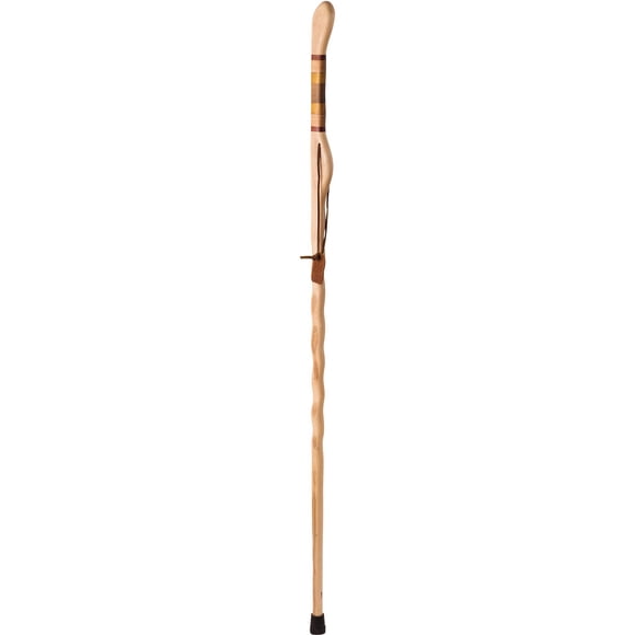 Brazos Bâton de Marche Torsadé en Bois Hickory Texas Safari de 58 Pouces, Randonnée Randonnée, Fabriqué aux É.-U.