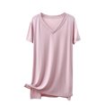 thumbnail image 1 of Birdeem T-Shirt de Base Mince Décontracté pour Femme, Coupe Ajustée, Longueur Moyenne, Manches Courtes, Col Rond, 1 of 9