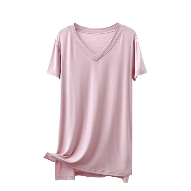 Birdeem T-Shirt de Base Mince Décontracté pour Femme, Coupe Ajustée, Longueur Moyenne, Manches Courtes, Col Rond