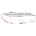 thumbnail image 2 of vidaXL Bed Frame White 183x213 cm California King Faux Leather, 2 of 6