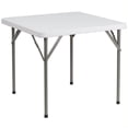 thumbnail image 1 of Bowery Hill Granite White Folding Table Square Waterproof 34.25" Unassembled, 1 of 3