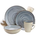 thumbnail image 1 of Elama EL-MELLOWBLUE Mellow 16-Piece Dinnerware Set in Powder Blue, 16pc, 1 of 5