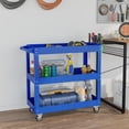 thumbnail image 2 of DURHAND 3 Tier Rolling Tool Cart, 330 LBS Capacity Utility Cart, Blue, 2 of 10