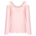 thumbnail image 4 of Pompotops Mode Blouse Décontractée à Manches Longues en Dentelle Col en V pour Femmes en Solde, 4 of 6