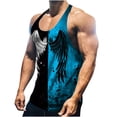 thumbnail image 1 of Mens Summer Patchwork 3D Digital Print Sleeveless Tank Top, 1 of 8