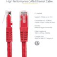 thumbnail image 3 of StarTech Câble Ethernet CAT6 5 Pieds - Red CAT 6 Gigabit - 650mhz 100W PoE++ RJ45 UTP Moulé Catégorie 6, 3 of 5
