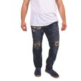 thumbnail image 1 of Jeans à Fermeture Éclair pour Hommes, Coupe Ajustée, Droit, Mode, Extensibles, Style Biker, Skinny Détruit, 1 of 7