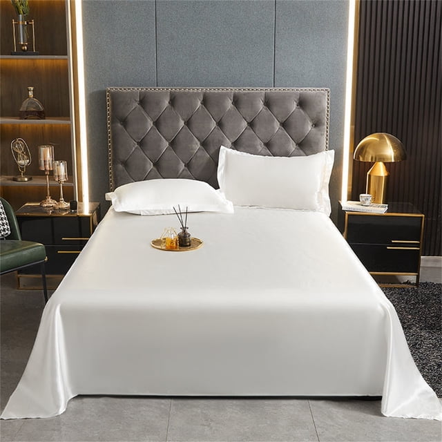 Draps d'Été en Soie Glacée Fraîcheur Estivale Nattes Climatisées Draps Frais Anti-Froissement - Pièce Drap Mince Pièce