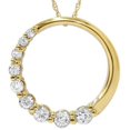 thumbnail image 1 of 14K Yellow Gold 1/2ct Circle Journey Diamond Pendant, 1 of 1