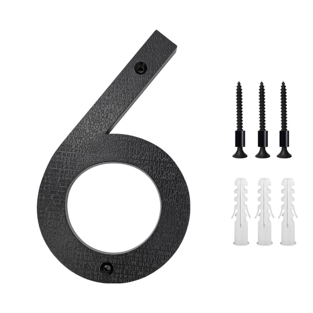 EGNMCR 5 Inch Modern Metal House Numbers Black Door Number House Address Letters And Numbers For Outside Signs Door number sign