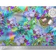 thumbnail image 3 of Soimoi Poly Georgette Fabric Animal Skin & Tropical Flower Print Sewing Fabric Yard 52 Inch Wide, 3 of 3