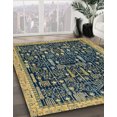 thumbnail image 2 of Ahgly Company Tapis d'Intérieur Ronds Abstraits Cuivre Vert Abstraits pour Aire, 4 Pieds Rond, 2 of 6
