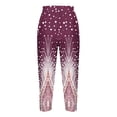 thumbnail image 4 of Yuyuzo Womens Plus Size Capris High Waisted Straight Leg Solid Color Bottom Capri Pants for Women 3/4 Slacks, 4 of 5