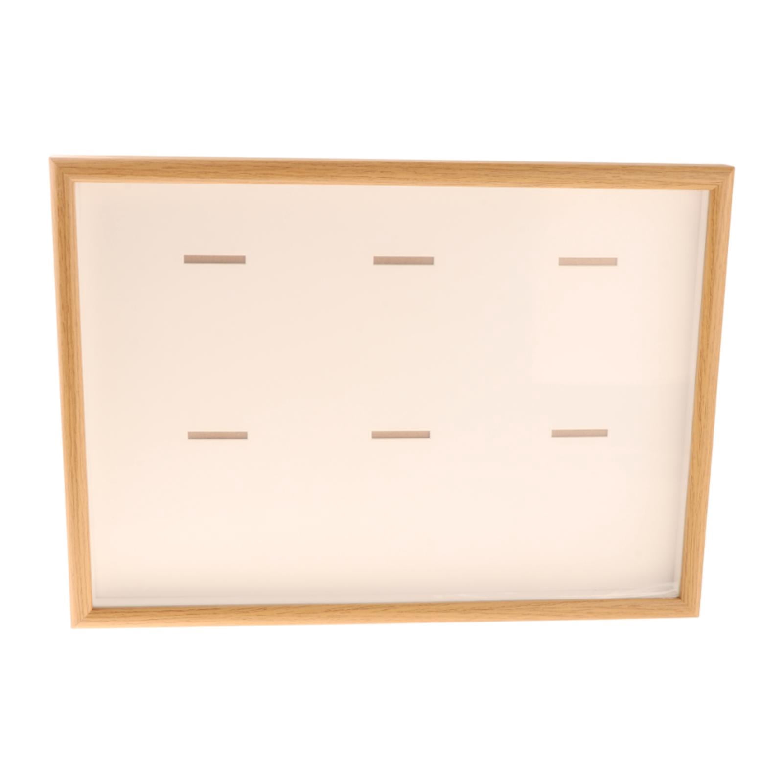 veasfak Medal Display Shadow Box Frame Collectible Wood for Insignia Pins Gymnastics Wood Color A3