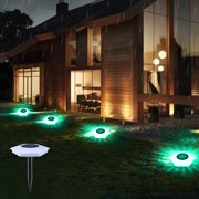 Dvkptbk Solar Light Ground Lights Outdoor LED Light Source Automatic Induction-Changing Outdoor Lights Garden Lights for Pathways Garden Yard Patio Lawns Lighting & Ceiling