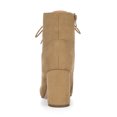 thumbnail image 4 of Unique Bargains Women's Round Toe Chunky High Heel Lace Up Booties, 4 of 6