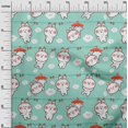 thumbnail image 3 of oneOone Cotton Flex Turquoise Blue Fabric Asian Kawaii Rabbit Sewing Craft Projects Fabric Prints By Yard 40 Inch Wide, 3 of 4