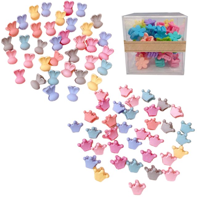 Pinces à Cheveux pour Enfants : 72 Pcs Mini Pinces à Mâchoires Décoratives Pince à Cheveux pour Filles