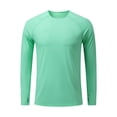 thumbnail image 2 of hoksml Chandails à Manches Longues pour Hommes Évacuation de l'Humidité UPF 50+ Protection Solaire UV T-Shirts Athlétiques Couleur Unie Col Rond Randonnée Course Entraînement Haut Actif Liquidation, 2 of 6