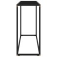 thumbnail image 2 of vidaXL Table Console Noire 100x35x75 cm Verre Trempé, 2 of 4