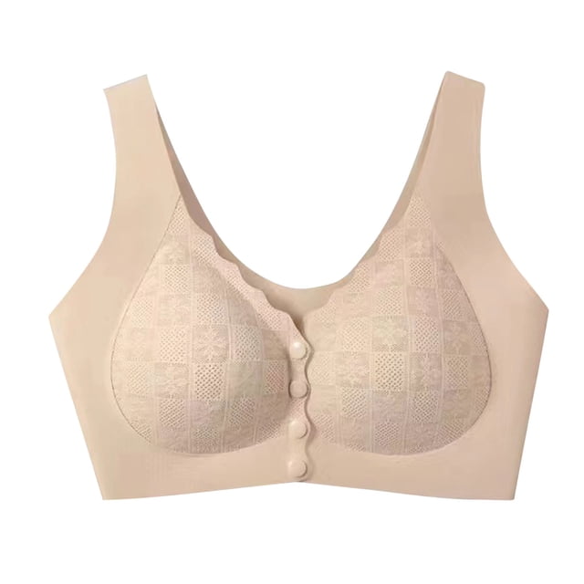 WRKEKC Wireless Lift Support Bra Seamless Full Coverage Comfort T-Shirt Bra for Women Everyday Wear