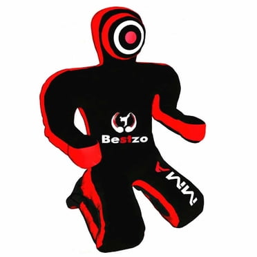 Bestzo MMA Jiu Jitsu Judo Sac de Frappe Grappling Mannequin Position Assise Rouge et Noir