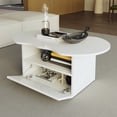 thumbnail image 2 of zyoiszvq Table Basse Moderne en Forme de Nuage avec Tablette de Rangement et Tiroirs pour Salon, 2 of 16