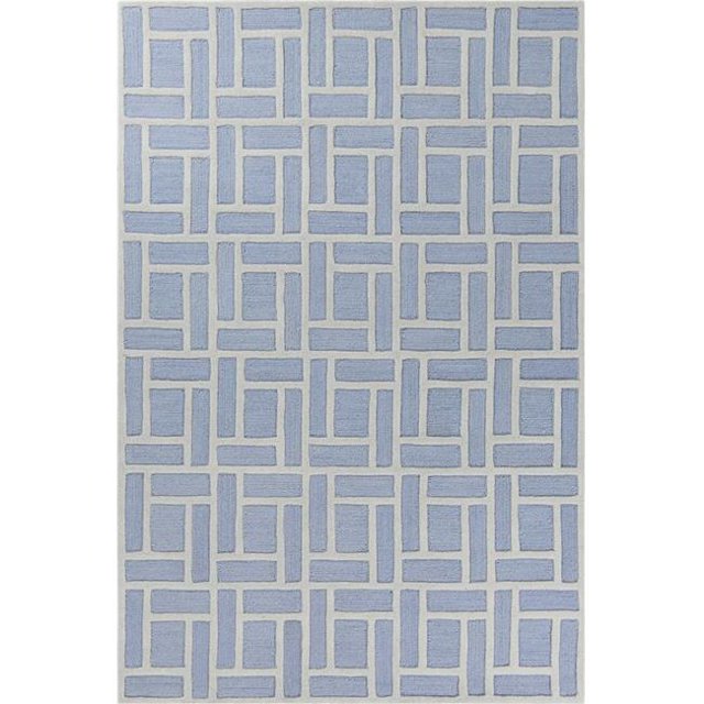 HomeRoots 352938 Tapis en Laine Bleu Glace 5 x 7 Pi