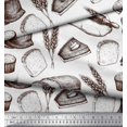 thumbnail image 2 of Soimoi Tissu Satin Modal Rouleau, Imprimé Pain de Blé et Sandwich au Mètre 42 Pouces de Large, 2 of 3